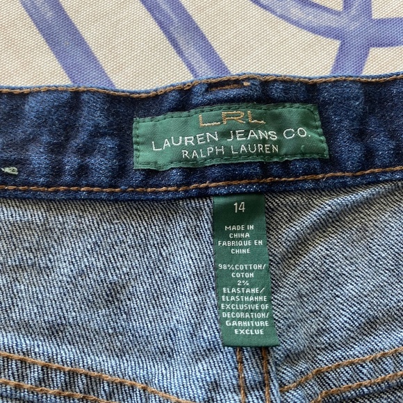 Ralph Lauren Blue Denim Jeans Size 14 Classic Straight  Worn 3 Times - Picture 5 of 8